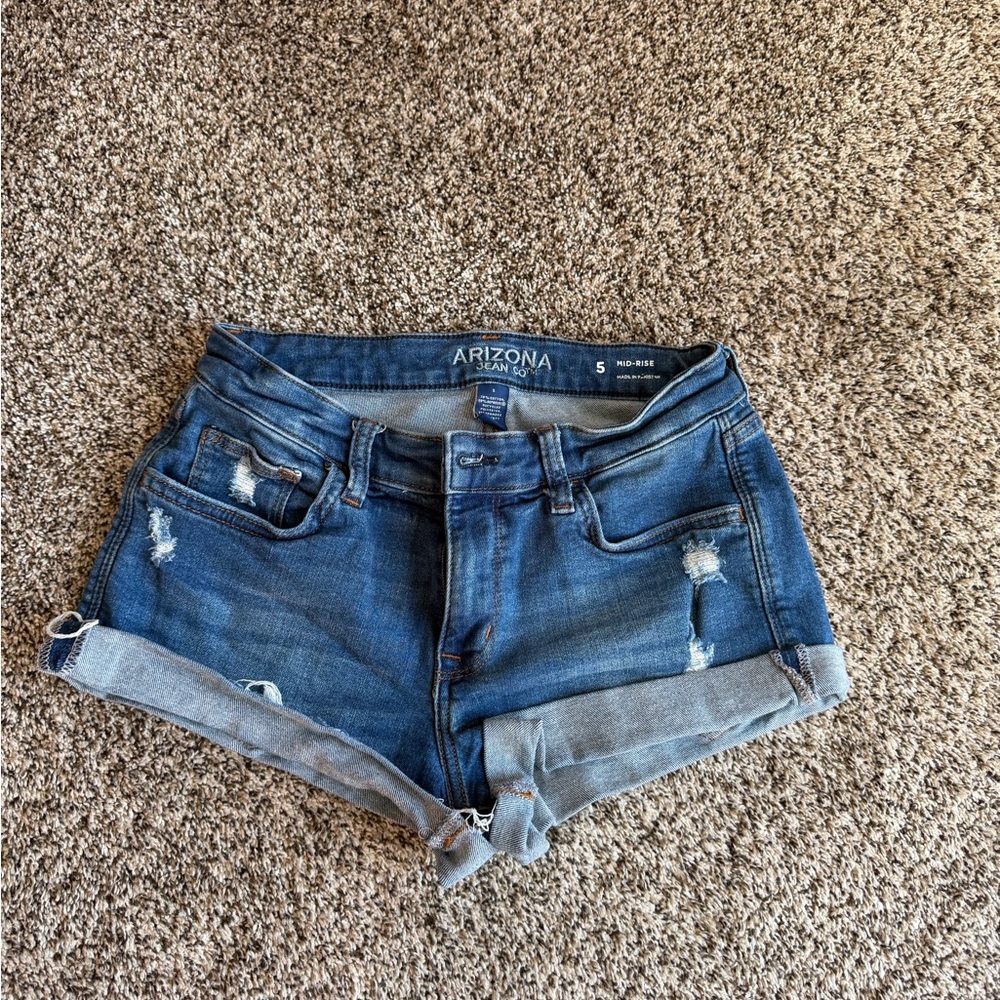 Arizona Jean Company Women's Rolled Hem Denim Shorts